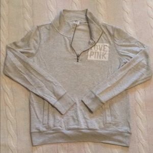 PINK 1/4 zip pullover